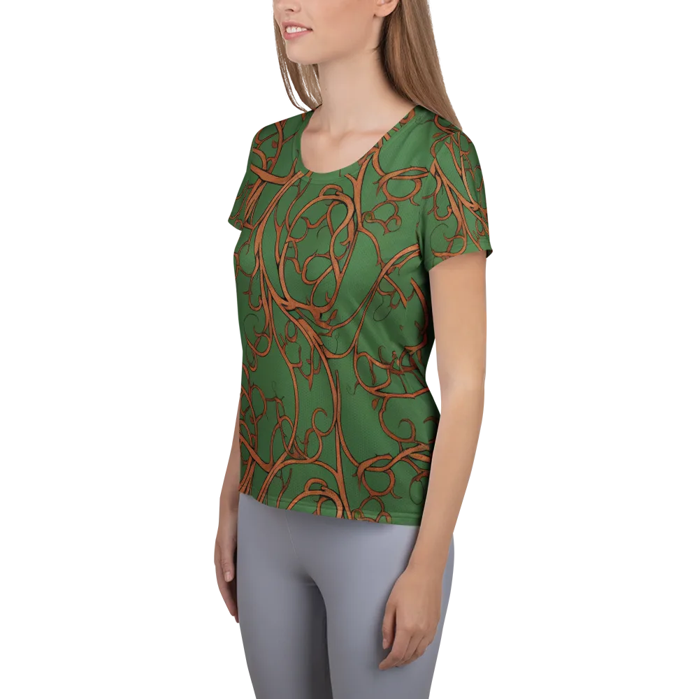 Copperwild Vines on Women's Athletic T-Shirt — Left