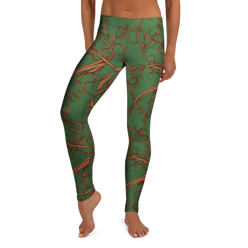 Copperwild Vines on Leggings — Front