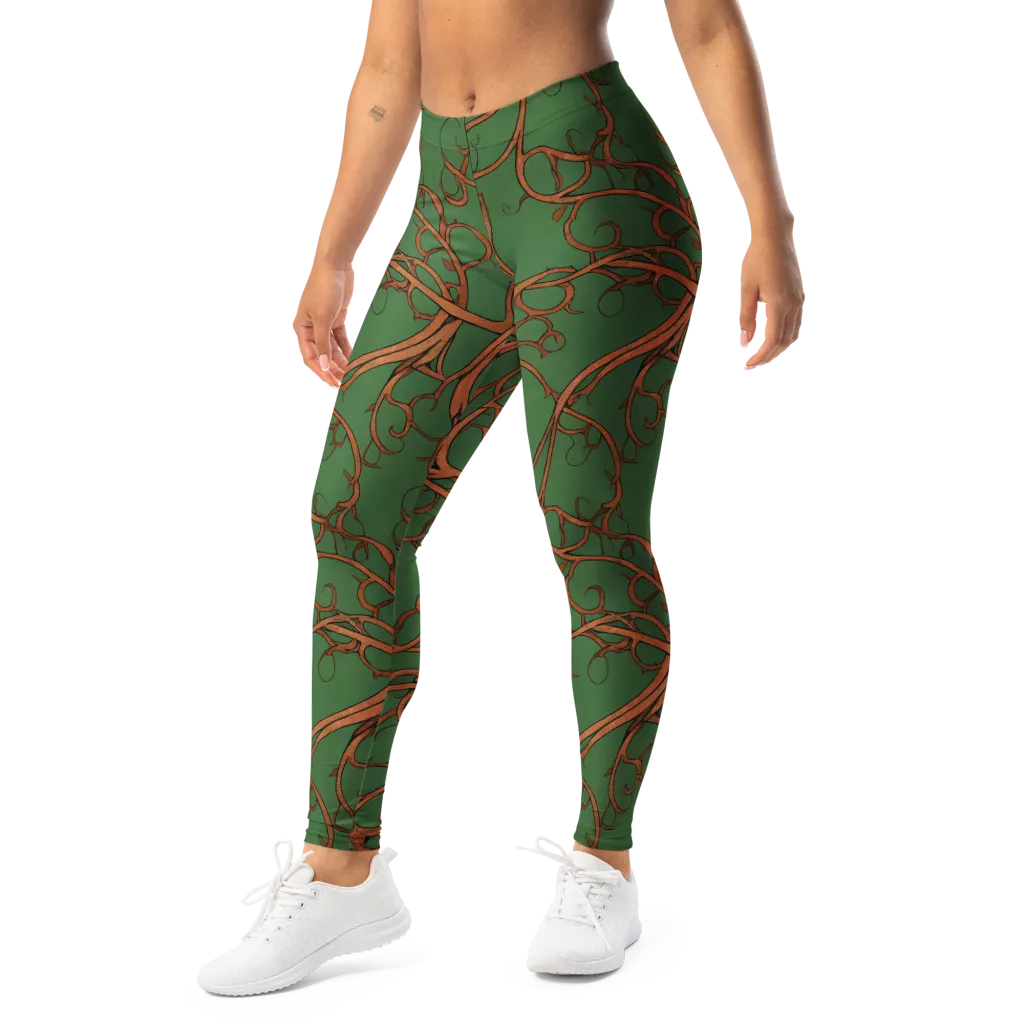 Copperwild Vines on Leggings — Left Front