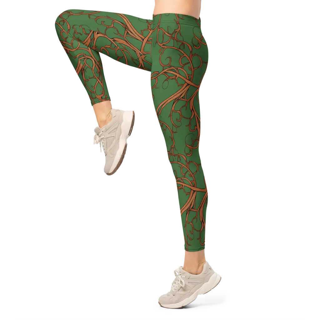 Copperwild Vines on Leggings — Left