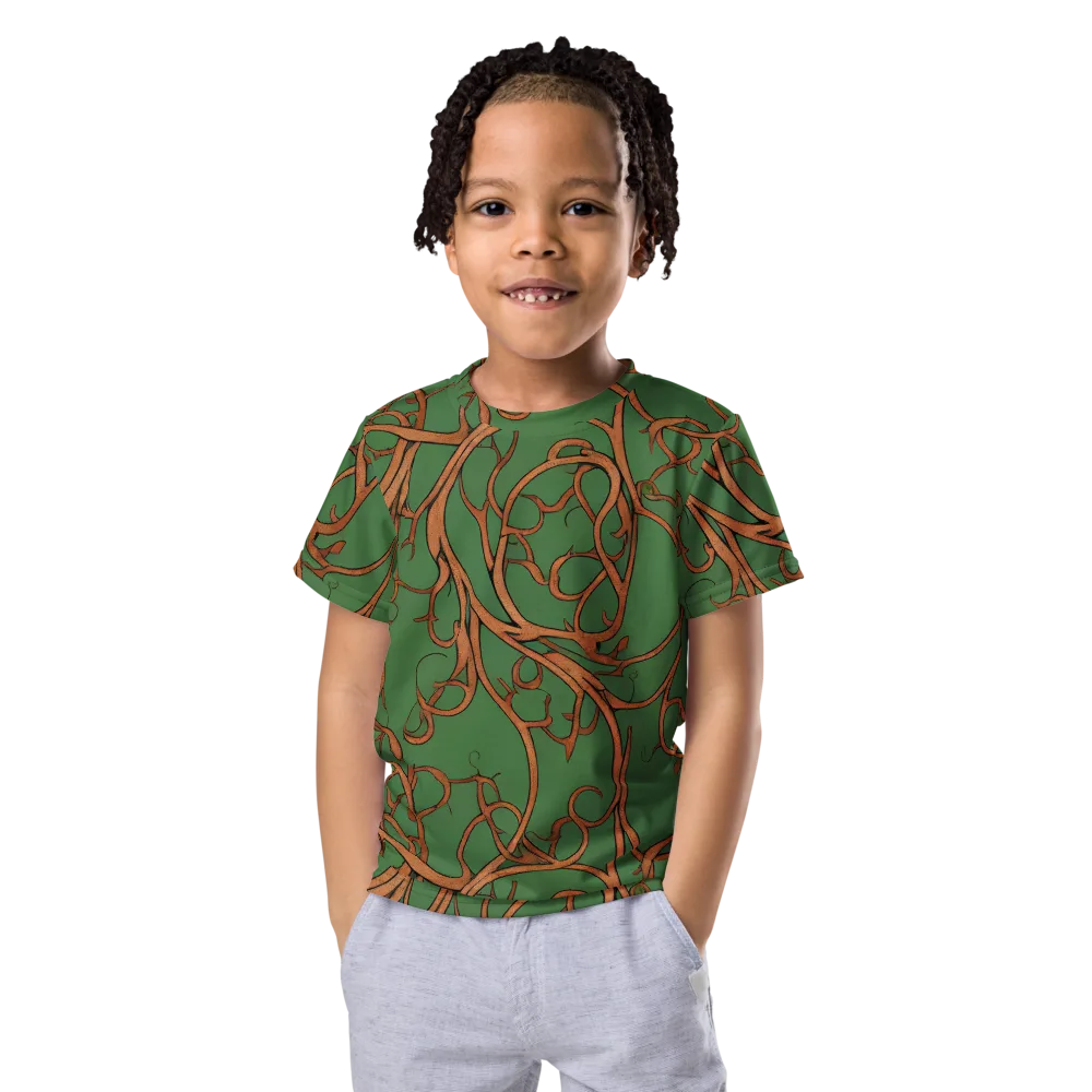 Copperwild Vines on Kids Crew Neck T-Shirt — Front