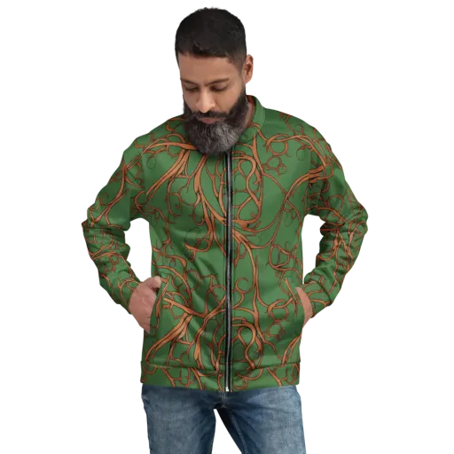 Copperwild Vines on a Bomber Jacket