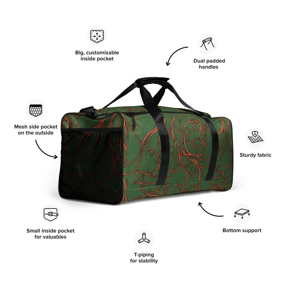 Copperwild Vines on Duffle Bag — Right Front