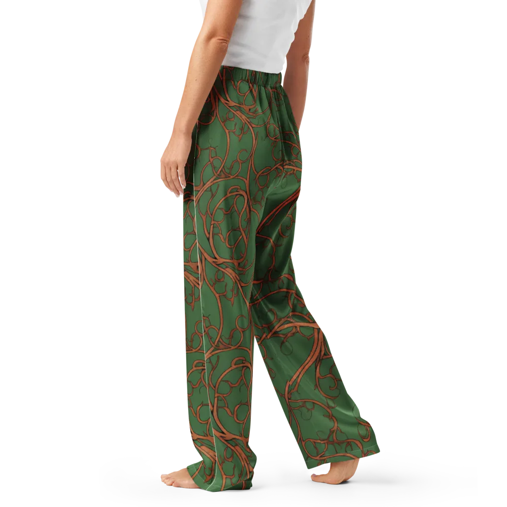 Copperwild Vines on Women's Pajama Pants — Left