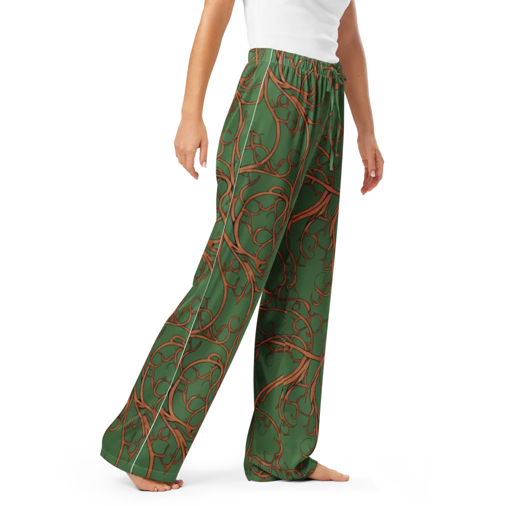 Copperwild Vines on Women's Pajama Pants — Right Front