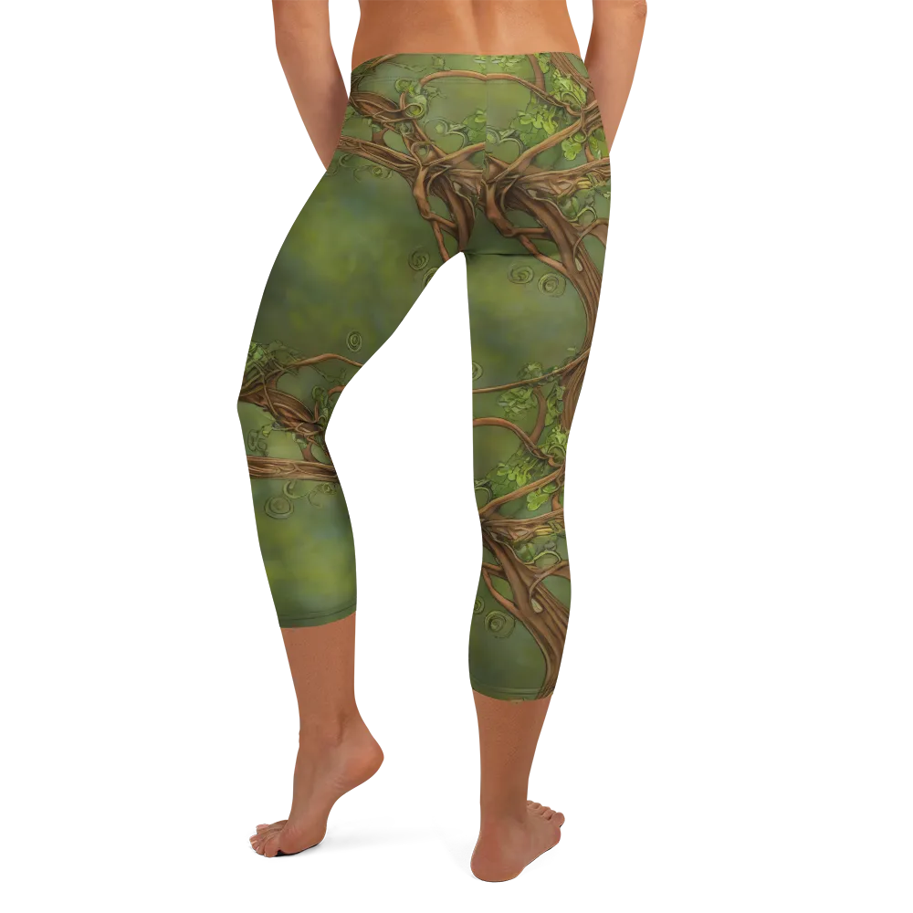 Vineyard Reverie on Capri Leggings — Back