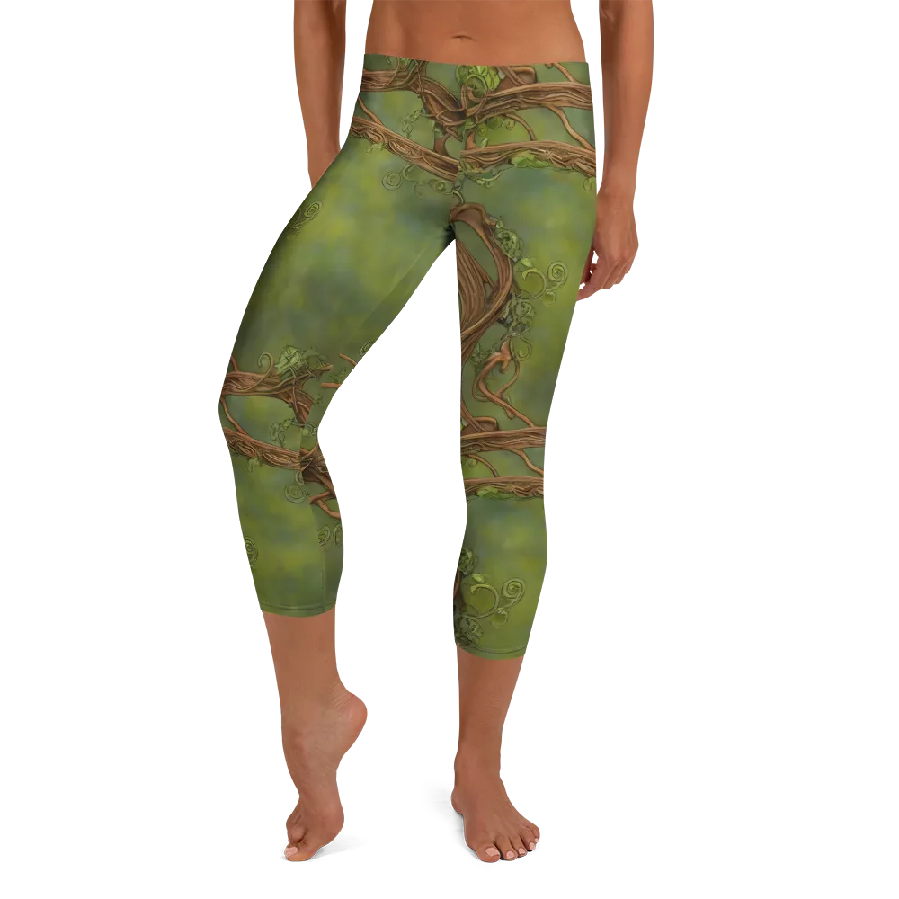 Vineyard Reverie on Capri Leggings — Front