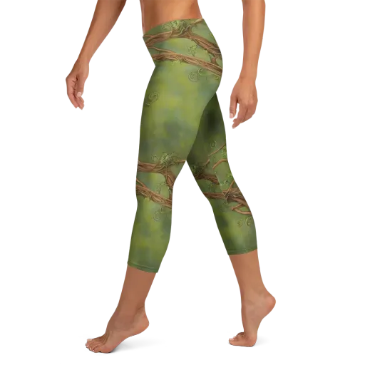 Vineyard Reverie on a Capri Leggings