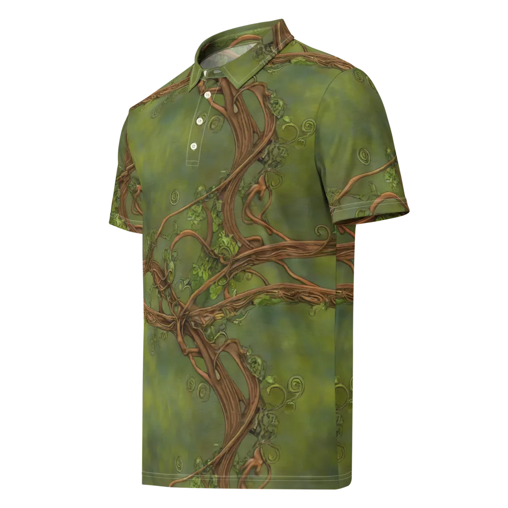 Vineyard Reverie on Men's Slim Fit Polo Shirt — Left Front