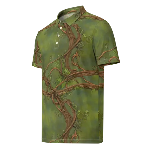 Vineyard Reverie on a Men's Slim Fit Polo Shirt