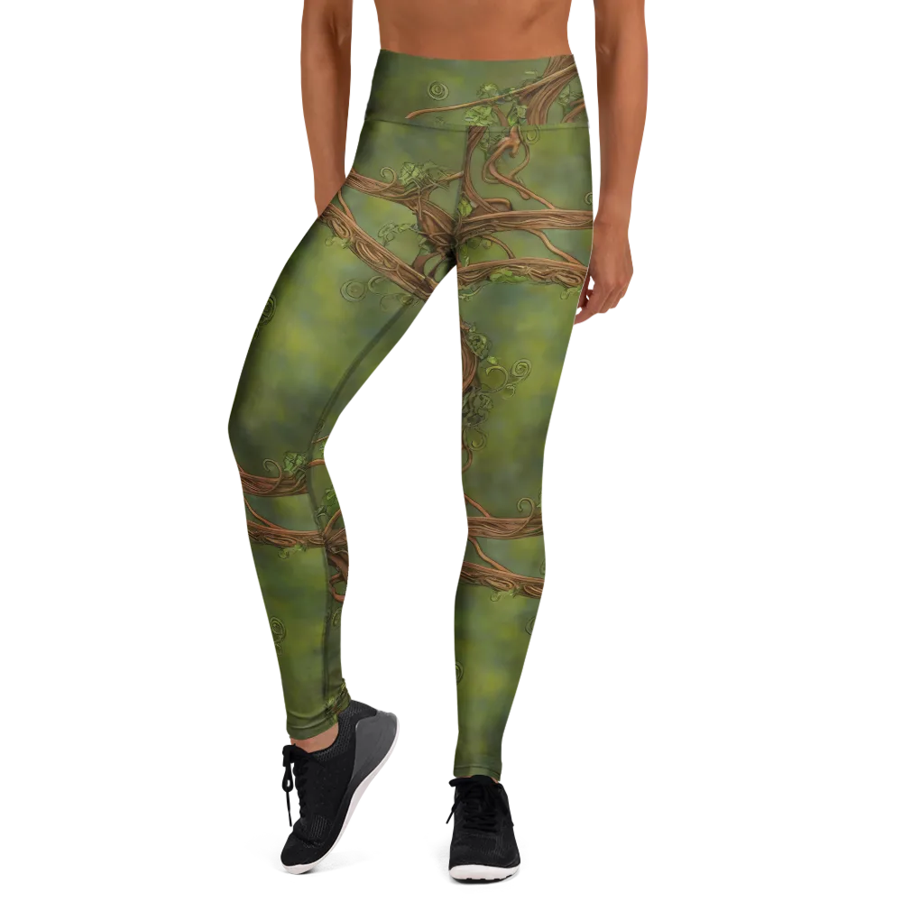 Vineyard Reverie on Yoga Leggings — Front