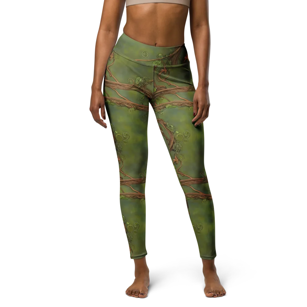 Vineyard Reverie on Yoga Leggings — Front