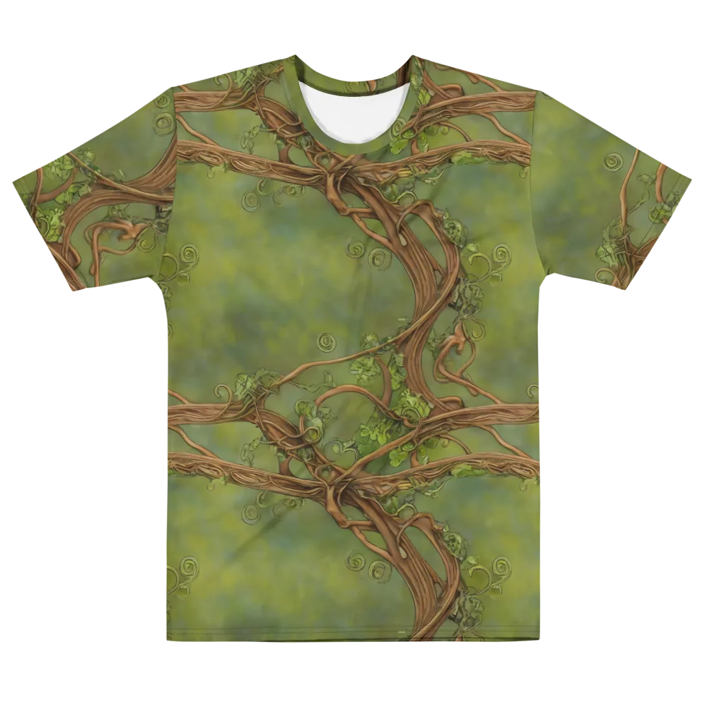 Vineyard Reverie on Men's Cotton Crew Neck T-Shirt — Front