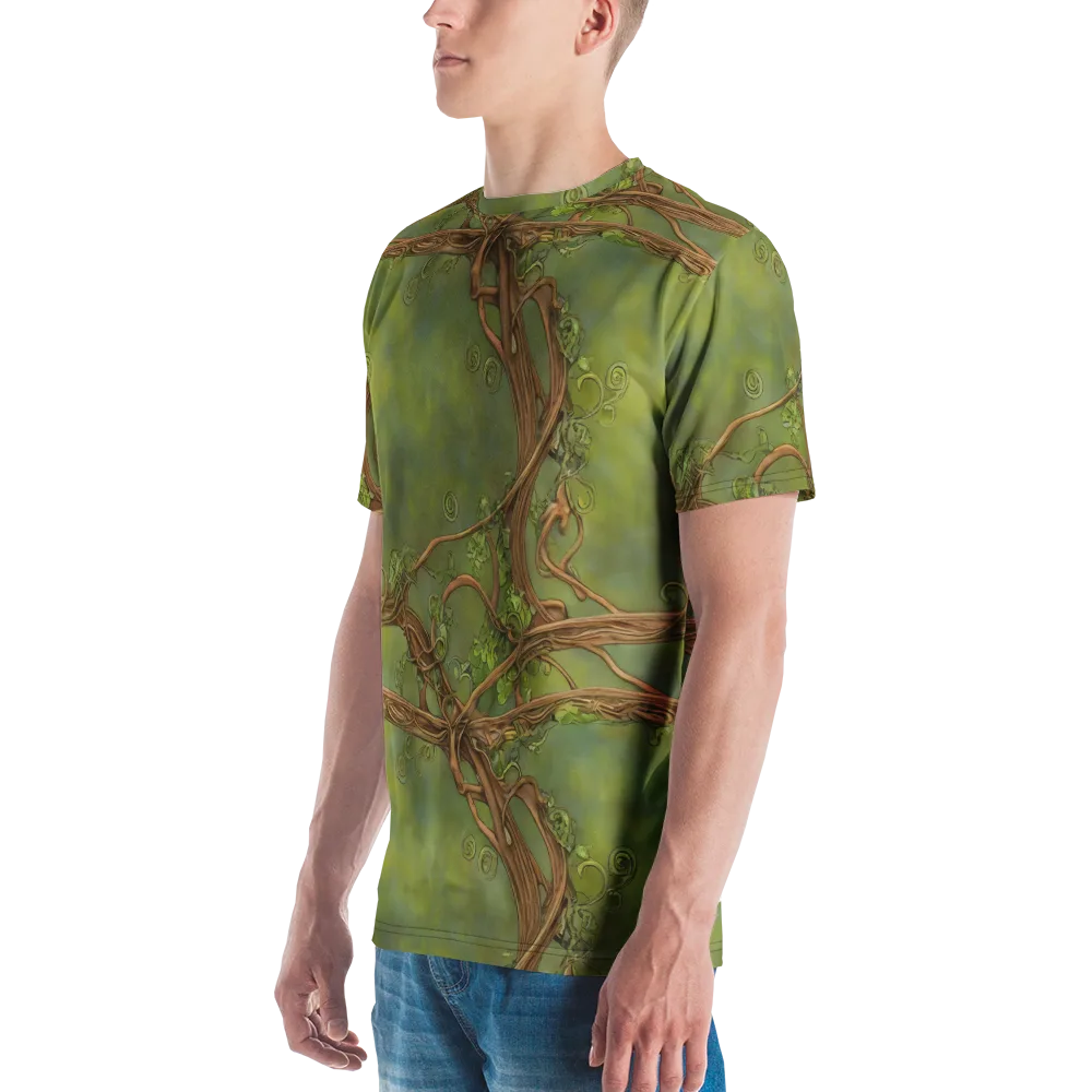 Vineyard Reverie on Men's Crew Neck T-Shirt — Left