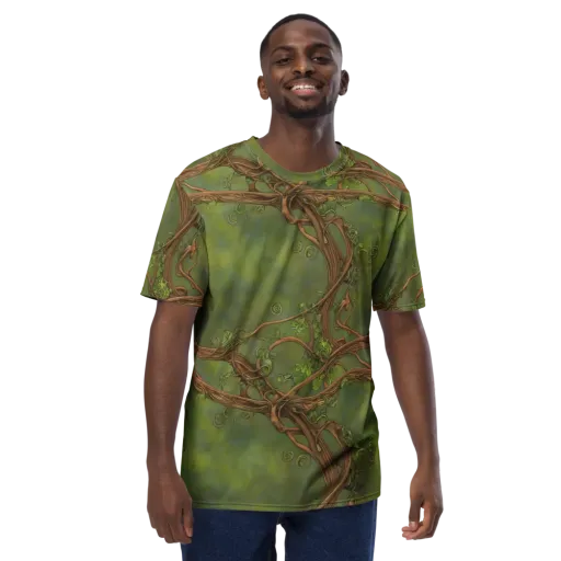 Vineyard Reverie on a Men's Crew Neck T-Shirt