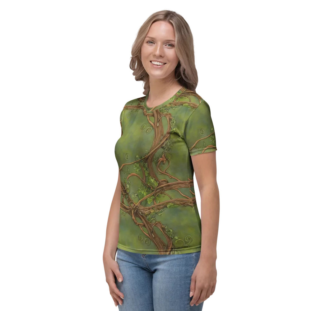 Vineyard Reverie on Women's Crew Neck T-Shirt — Left