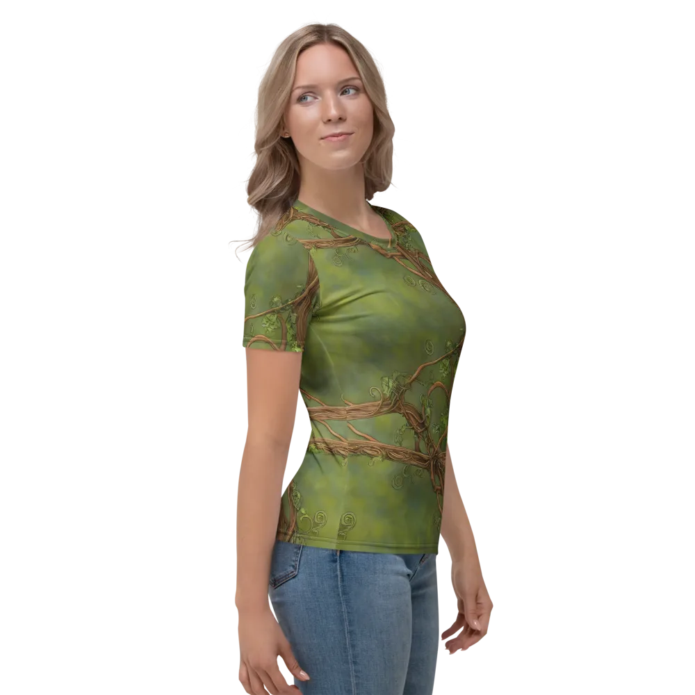 Vineyard Reverie on Women's Crew Neck T-Shirt — Right