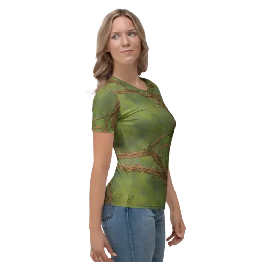 Vineyard Reverie on a Women's Crew Neck T-Shirt