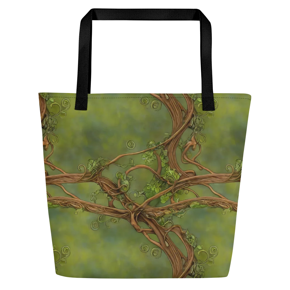 Vineyard Reverie on Large Tote Bag W/ Pocket — Front
