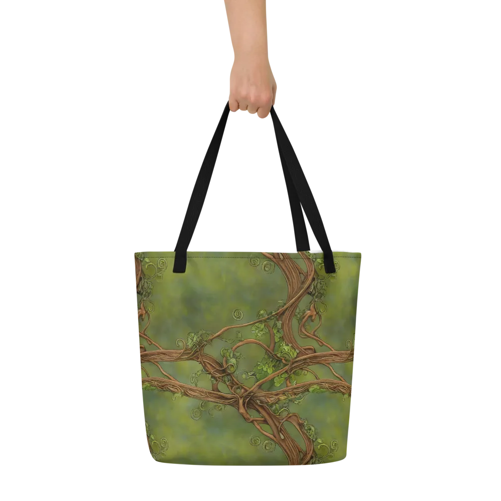 Vineyard Reverie on Large Tote Bag W/ Pocket — Front