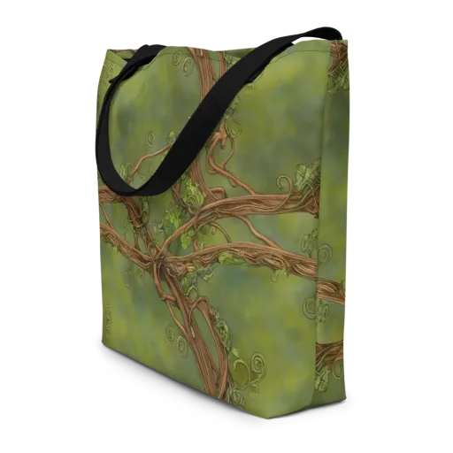 Vineyard Reverie on a Large Tote Bag W/ Pocket