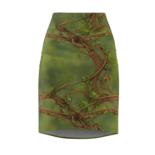 Vineyard Reverie on a Pencil Skirt
