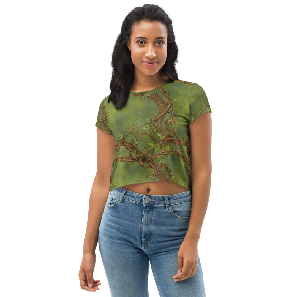 Vineyard Reverie on Crop Tee — Front