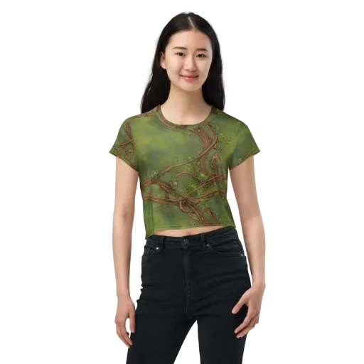 Vineyard Reverie on a Crop Tee