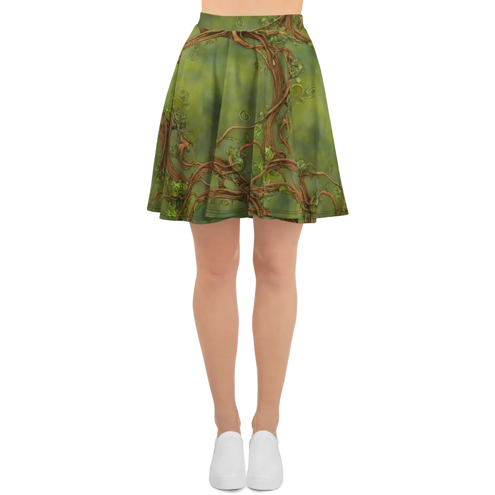 Vineyard Reverie on Skater Skirt — Front