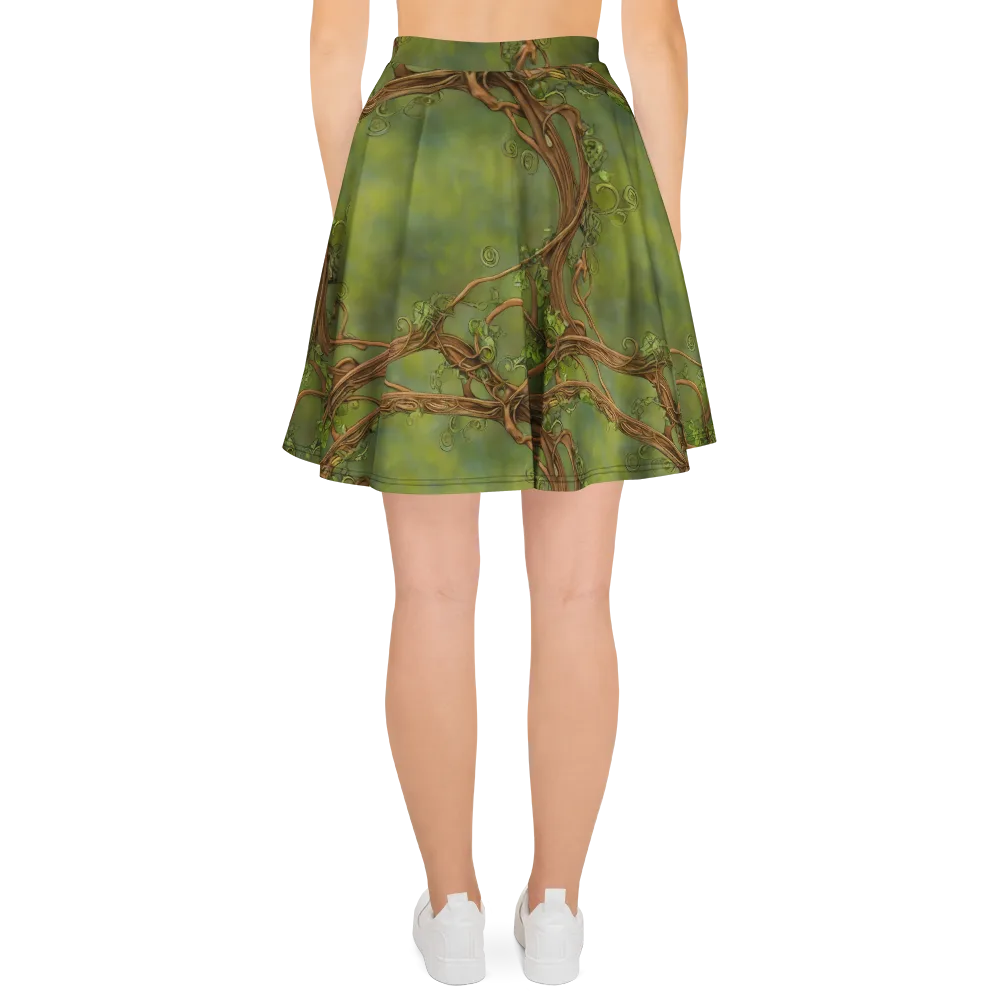 Vineyard Reverie on Skater Skirt — Back