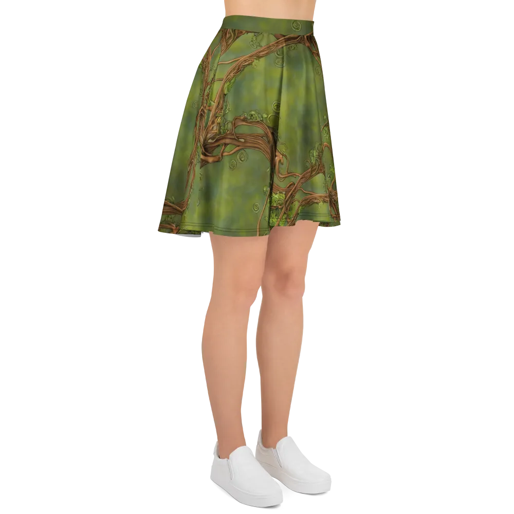 Vineyard Reverie on Skater Skirt — Right