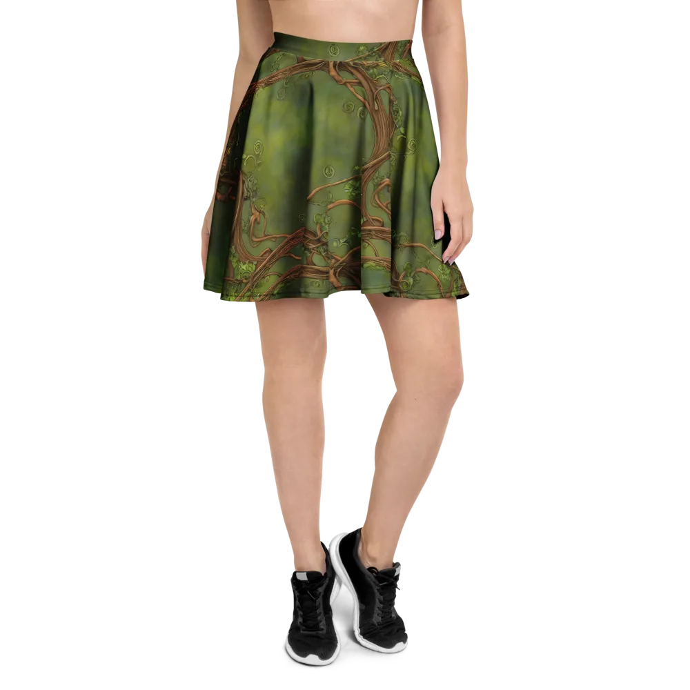Vineyard Reverie on Skater Skirt — Front
