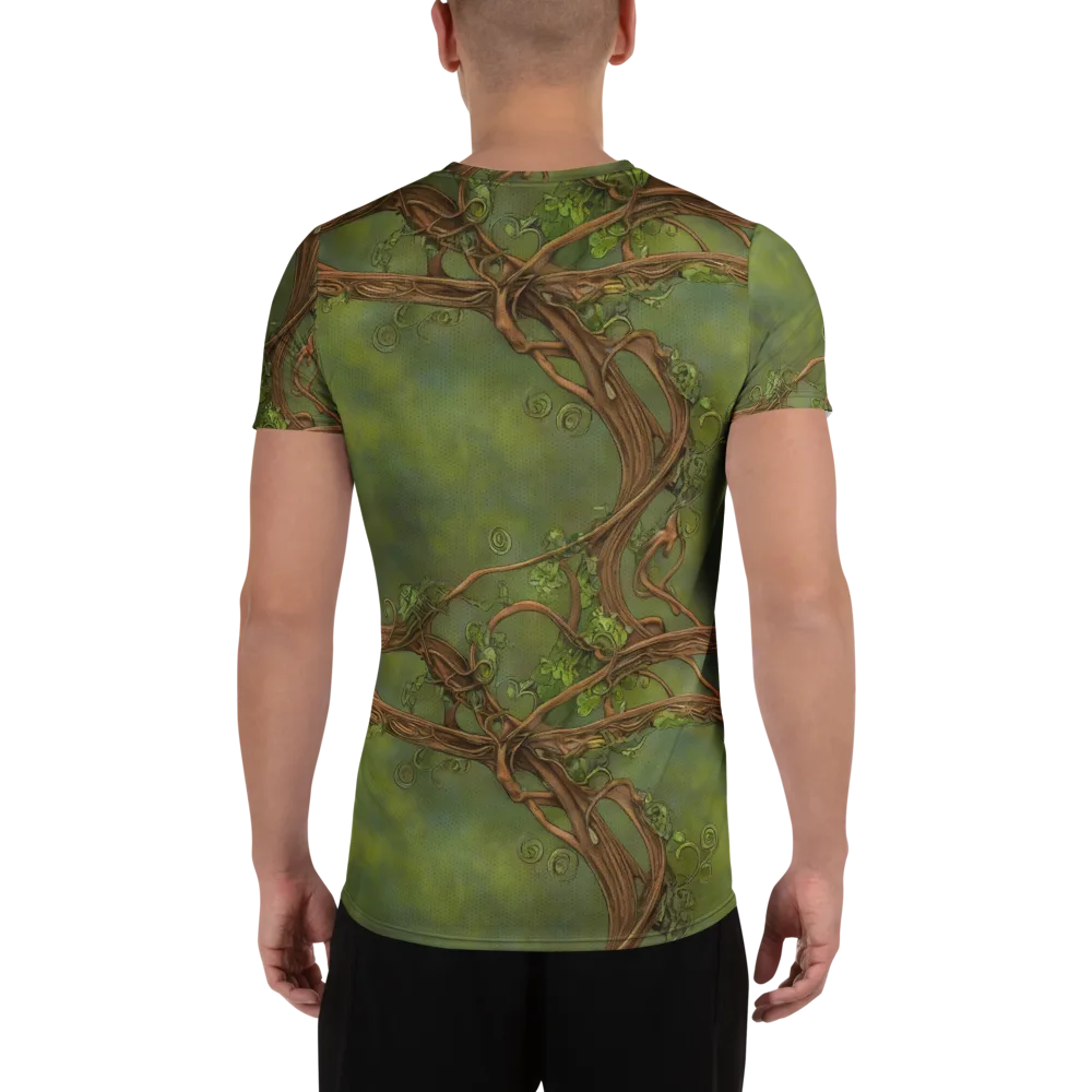 Vineyard Reverie on Men's Athletic T-Shirt — Back