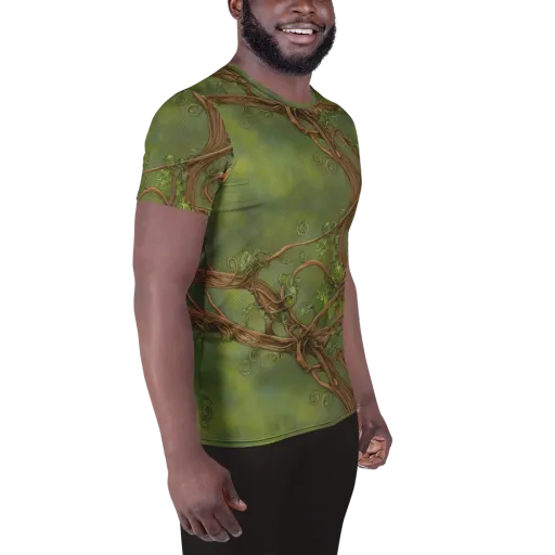 Vineyard Reverie on a Men's Athletic T-Shirt