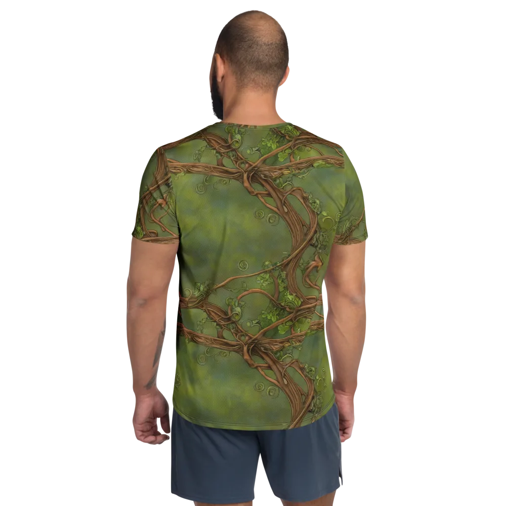 Vineyard Reverie on Men's Athletic T-Shirt — Back
