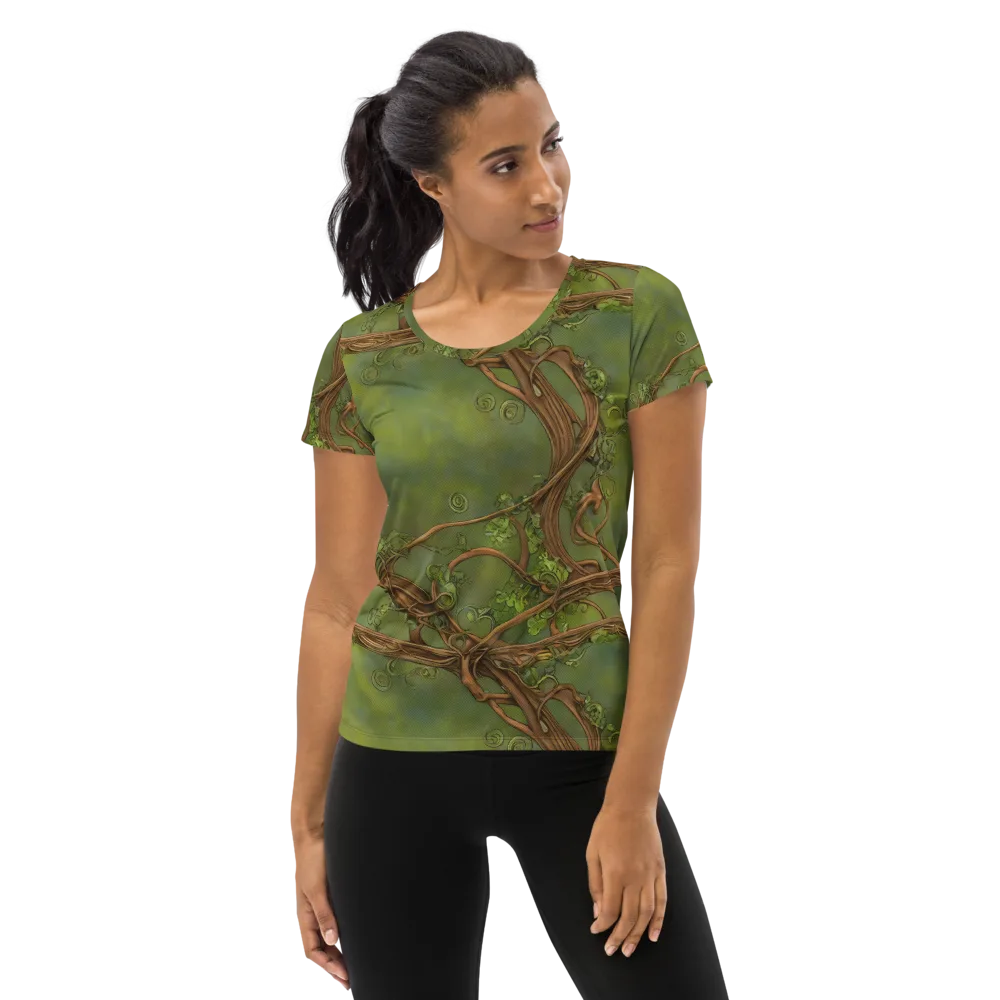 Vineyard Reverie on Women's Athletic T-Shirt — Front