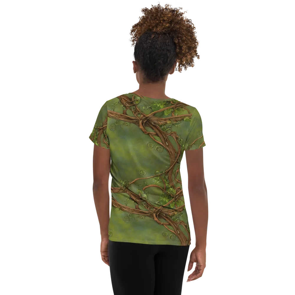 Vineyard Reverie on Women's Athletic T-Shirt — Back