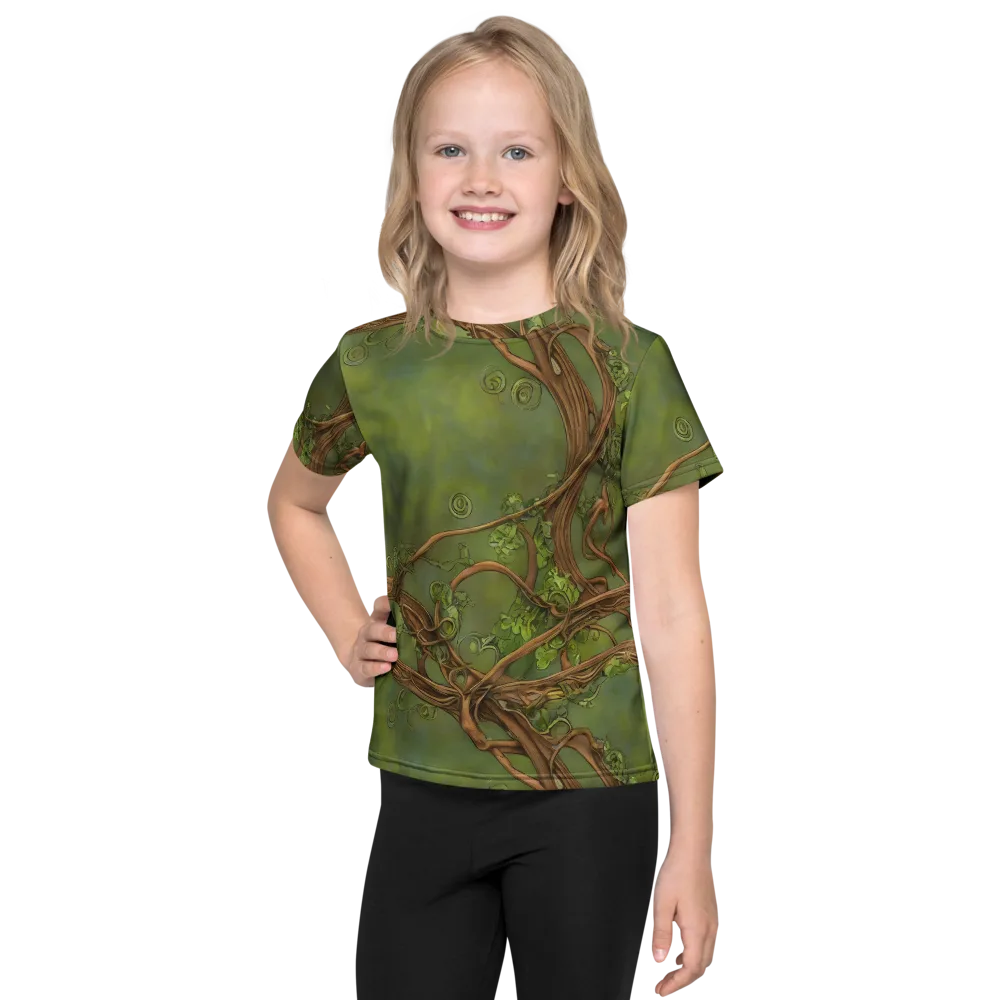 Vineyard Reverie on Kids Crew Neck T-Shirt — Front