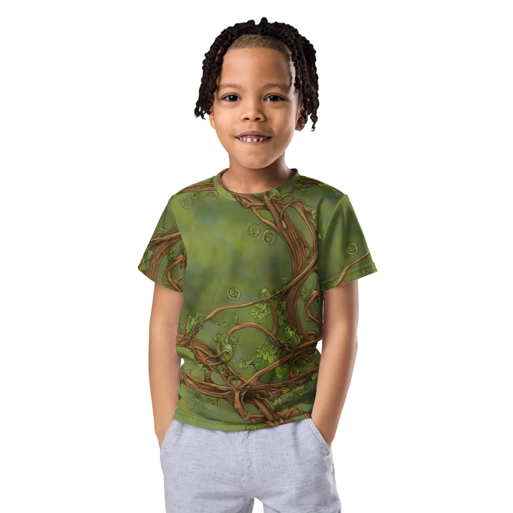 Vineyard Reverie on Kids Crew Neck T-Shirt — Front