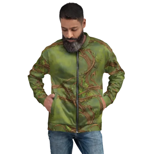 Vineyard Reverie on a Bomber Jacket