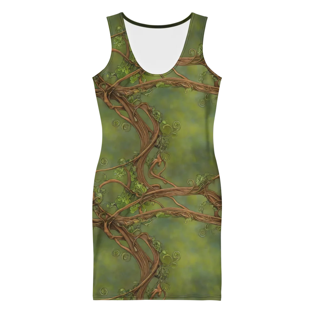 Vineyard Reverie on Bodycon Dress — Front