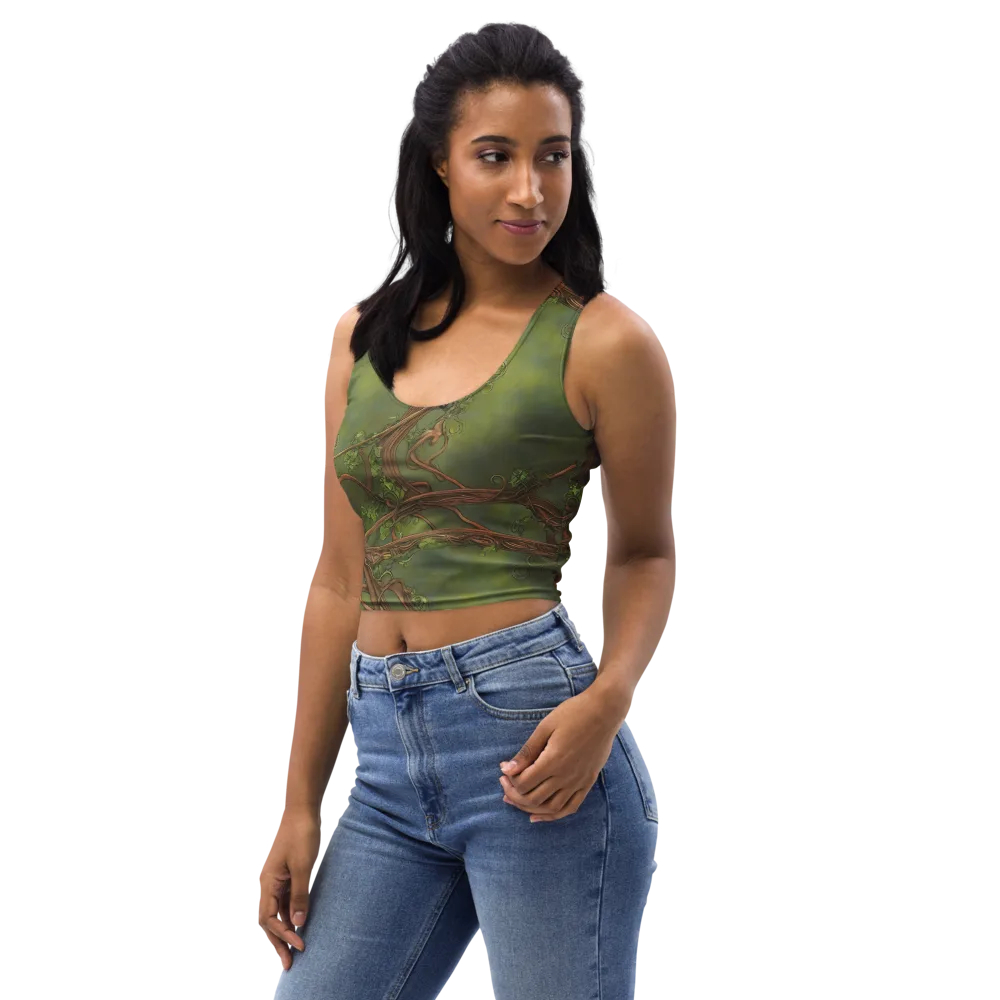 Vineyard Reverie on Crop Top — Left Front