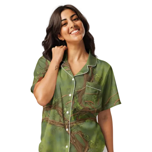 Vineyard Reverie on a Women's Short Sleeve Pajama Top