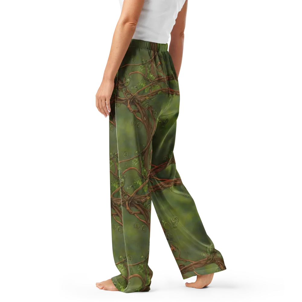Vineyard Reverie on Women's Pajama Pants — Left