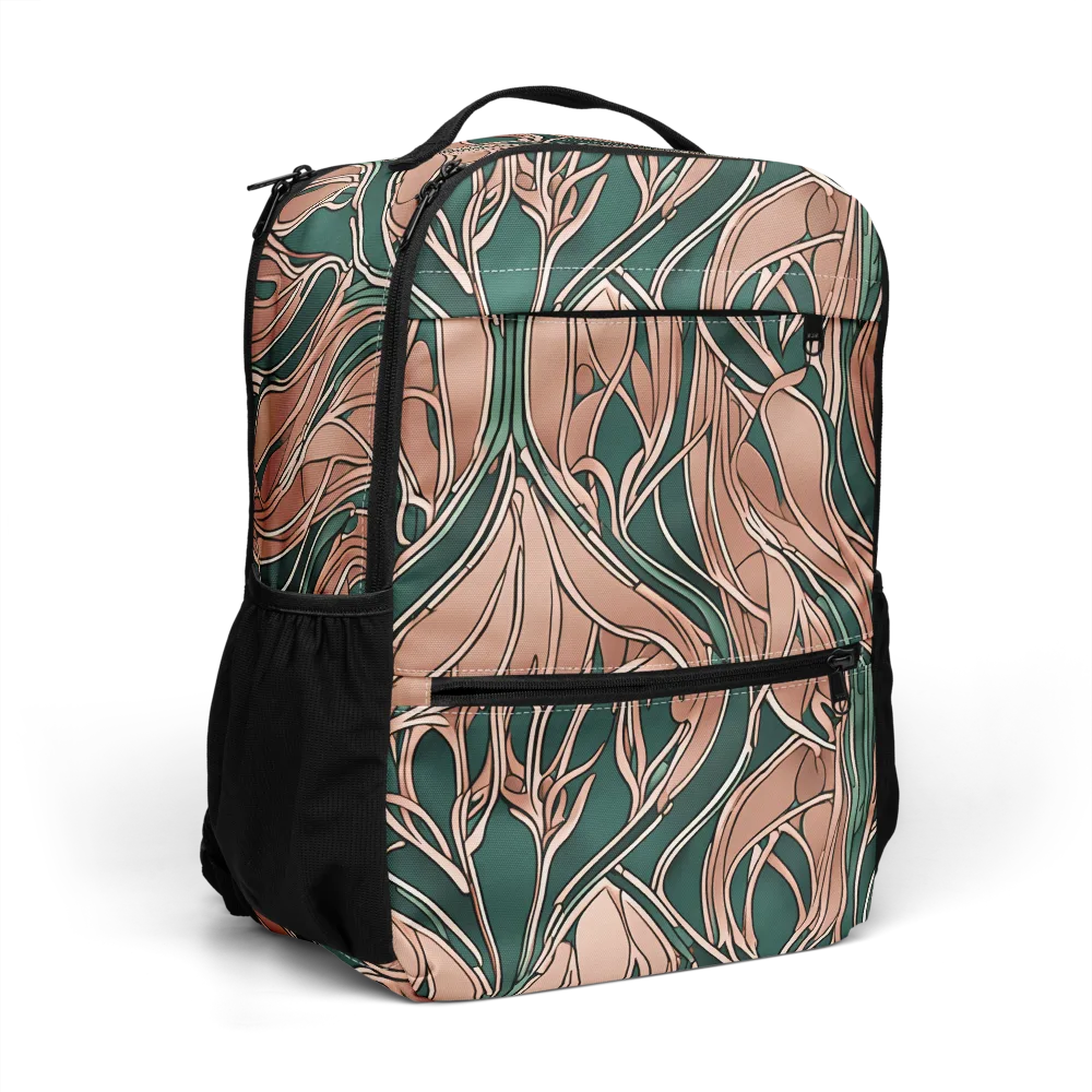 Rosewater Nouveau on Utility Backpack — Right Front