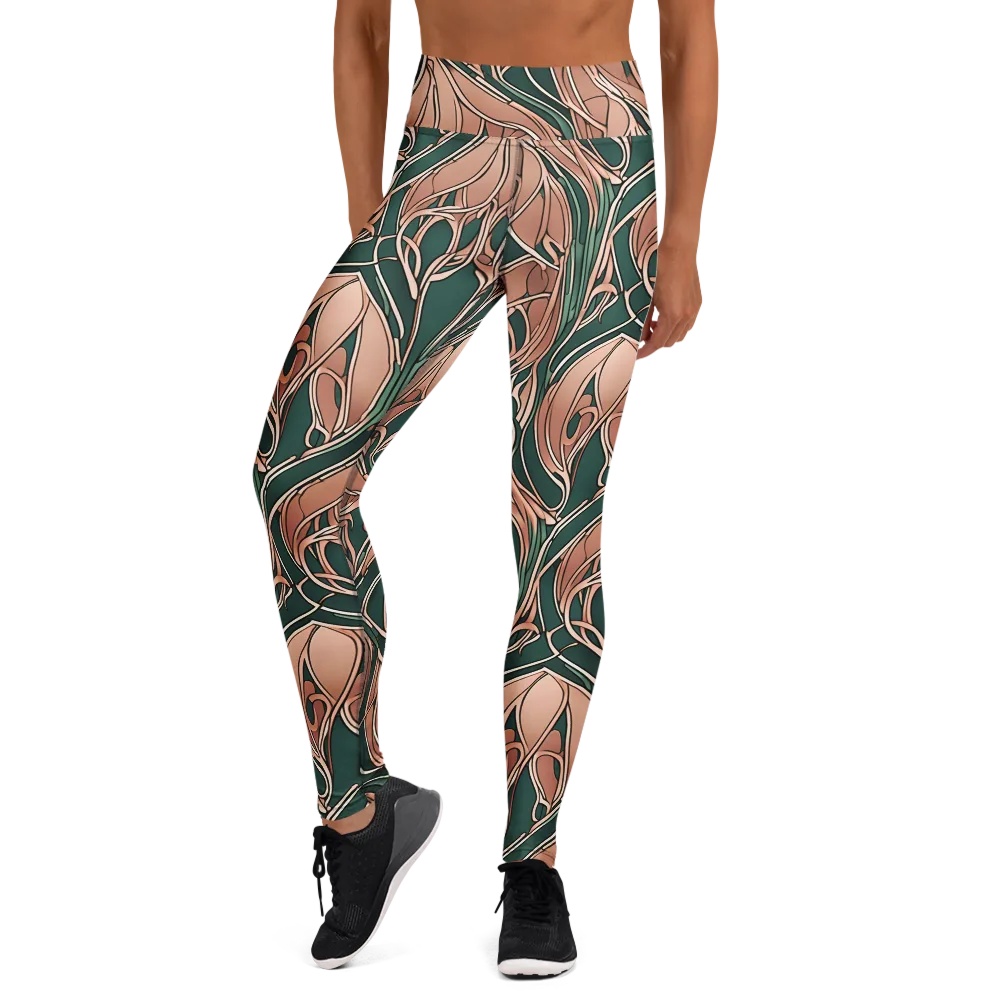 Rosewater Nouveau on Yoga Leggings — Front