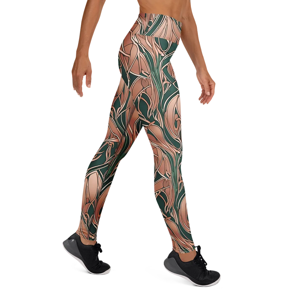 Rosewater Nouveau on Yoga Leggings — Right