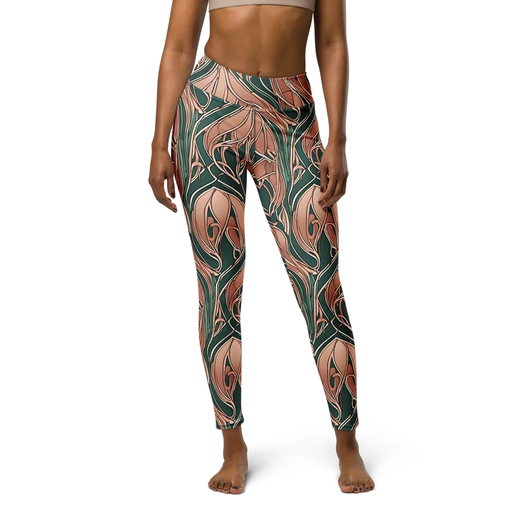 Rosewater Nouveau on Yoga Leggings — Front