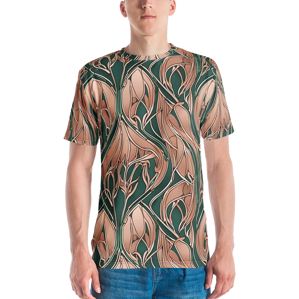 Rosewater Nouveau on Men's Crew Neck T-Shirt — Front
