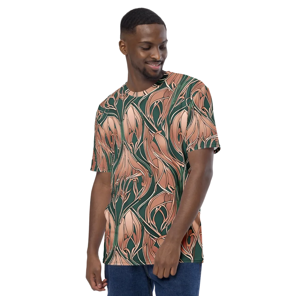 Rosewater Nouveau on Men's Crew Neck T-Shirt — Left